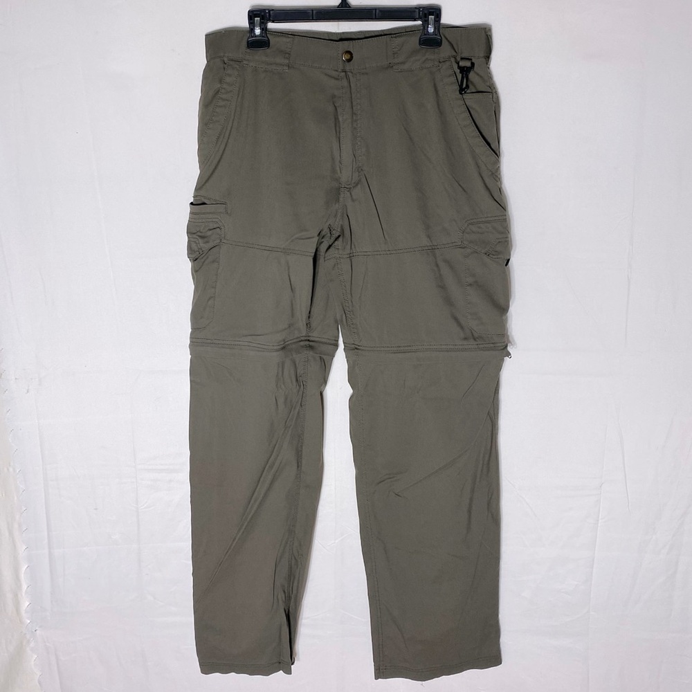 B.C. Clothing Olive Green Convertible Hiking Pants L Gorpcore Utility Hiking
